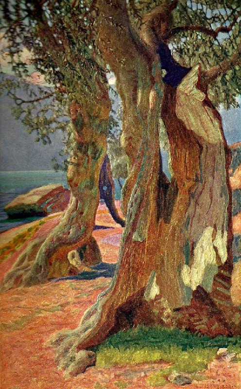 anders trulson oliver vid gardasjon Spain oil painting art